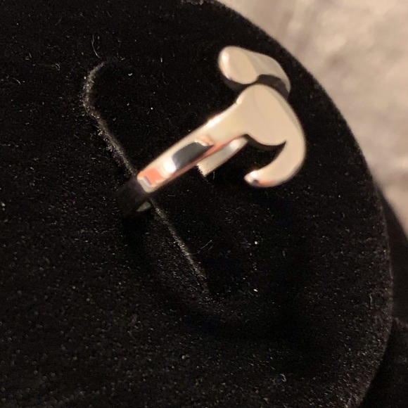 💐 925 Semi Colon Ring - Picture 3 of 4